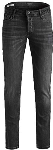 Jack & Jones Glenn Skinny Tapered JJI Glenn Original Slim-fit-jeans för herrar, färg: svart, jeans/byxor 33W/34L, svart / grå, 33W / 34L