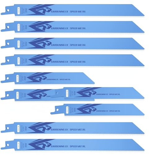 JOEJONI Juego de 10 Hojas de Sierra Sable para Metal y Madera - Accesorios Compatibles Con Bosch, Dewalt, Makita y Otros
