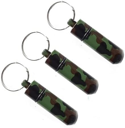 3 x Micno NEU - schwarz Tarnfarben Alu Metall Micro Nano Aufhängen Geocaching