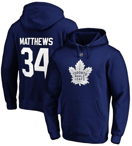 PiWine Hommes Sweat - Shirt Manches Longues Pull Maillot de Hockey sur Glace NHL 34 Maillot imprimé Unisexe à Manches Longues Sweat à Capuche de Hockey sur Glace pour Hommes, m