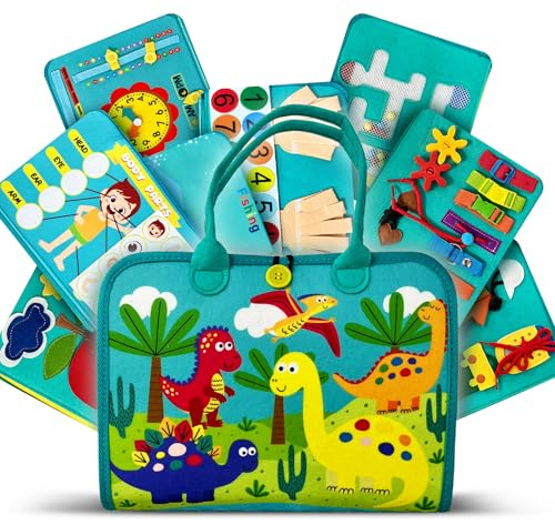 ImaginJoy Busy Board Montessori 1 Anno 2 Anni Libro Montessori Interattivo Pannello Sensoriale Bambini Busy Book Tavola Sensoriale Montessori attività Sensoriali Giocattolo Educativo Regalo