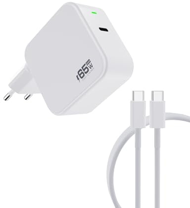 Cargador Portátil USB C 65W Compatible con Samsung Galaxy Book Pro 360, MacBook Pro/Air, HP, DELL, Lenovo, Acer, ASUS, Google und beliebige Laptops Oder Smart Phones.