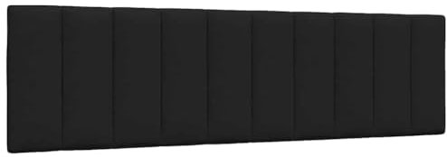 vidaXL Kopfteil-Kissen Schwarz 180 cm Stoff, Kopfteilkissen, Kopfkissen, Lesekissen, Kopfteilpolster, Rückenkissen, Kissen-Kopfteil, Kopfteil Polster