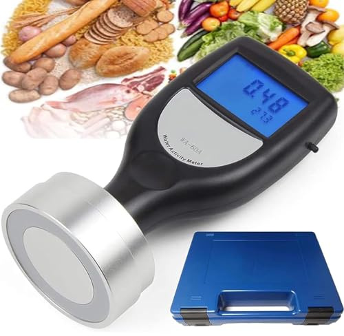 Moisture Tester, Portable Digital Activity Meter for Drinking Water and Food, LED Display, Accurate Aw Measurement for Dried and Dehydrated Products