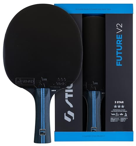 STIGA Future V2 Pingisracket 3‑stjärnigt – Bordtennisracket för Offensiva Spelare, WRB, ITTF-godkänt STAR 3-gummi, 2,0 mm, Konkavt Skaft