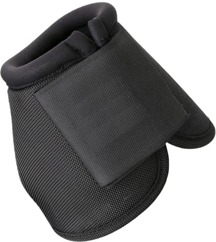 Hästklockor av ballistisk nylon, stötabsorberande, med neoprenfoder och anti-vridskydd, vadderad insida för hovskydd, kardborreband, 16,3 x 11 in / 41,5 x 28 cm, storlek L, för