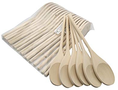 Pack of 18 Wooden Spoons | Ideal for The Kitchen, Crafts, Mixing etc...