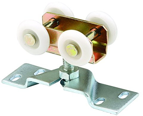 Prime-Line Products N 7410 bolsillo rodillo de puerta Asamblea, 1 en., Convexo, ruedas de plástico, soporte de acero