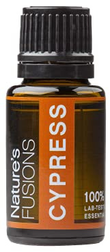 Nature's Fusions French Cypress, 100% Pure and Natural Essential Oils, Undiluted, Therapeutic Grade for Aromatherapy and Topical Use, .5 Fl Oz (Pack of 1) (15 mL)