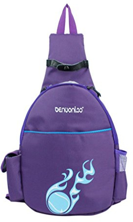 Klau Tennis Badminton Racquet Backpack, Nylon Tennis Racket Cover Outdoor Sports Bag Purple for Tennis Beginners