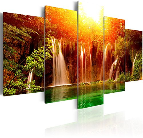 B&D XXL - Quadro in Vetro Acrilico da Esterno 5 Pezzi - Quadri Moderni per Bagno e Cucina - Pannelli Decorativi Elastico per Esterni e Soggiorno - Decorazione da parete Nature Paesaggio