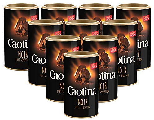 10er SET Caotina noir Dose 500 g / Schweizer Trinkschokolade / Kakao