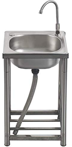 PURRL Edelstahl-Spüle Stand Up Kitchen Sink Single Tank mit Halterung Multi-Funktions-Edelstahl-Handwaschbecken Little Surprise