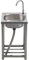 PURRL Edelstahl-Spüle Stand Up Kitchen Sink Single Tank mit Halterung Multi-Funktions-Edelstahl-Handwaschbecken Little Surprise