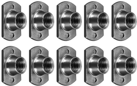 METALLIXITY Écrous à Souder Par Points (M8) 25 Pièces, Écrou de Fixation à Double Languette en Acier au Carbone - pour la Construction Industrielle