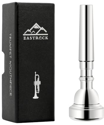 EastRock Bocchino per Tromba,7C Tromba Bocchino Placcato Argento Ricambio Bb Tromba Accessori per Strumenti Musicali Tromba Pratica Bocchino per principianti (7C, Silver)
