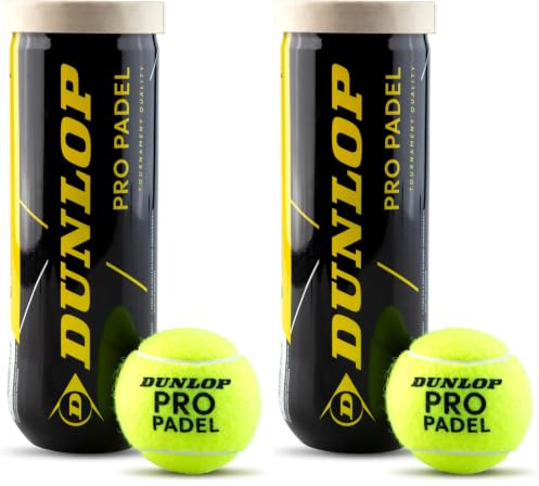 DUNLOP Pro Padel - Palline da padel per competizioni e tornei (lattina 1x3) (Confezione da 2)