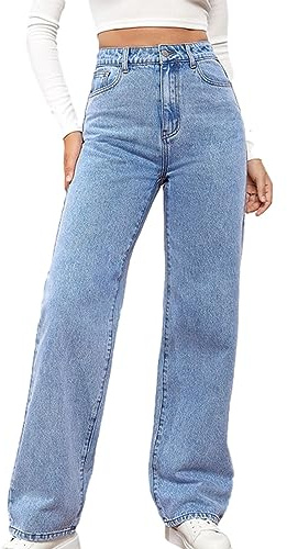 Lounge Jeans Women 2025 Clearance, Comfort Jeans Denim High Waited Baggy Wide Leg with Stretch, Boyfriend Jeans Sweatpant,Palazzo Trousers Joggers, Straight Leg Pants Workout Spring Fall Work Pants