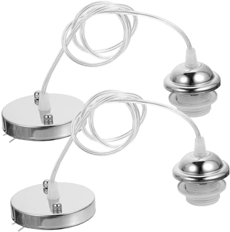 SOIMISS 2pièces Lot De Douilles De Plafond Pour Suspension Support De Lampe Métallique Et Abs Avec Câble