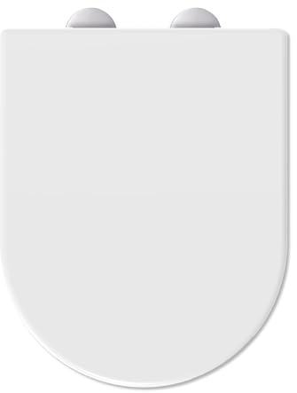 Mass Dynamic D-Shape Toilet Seat, Soft Close Loo Seat with Easy Top Fix, One Button Quick Release for Cleaning, Durable Urea Formaldehyde Material, White (Signature Series) - Pack of 3