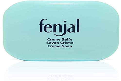 fenjal Creme Seife im Dufttresor - 100 g, vegane Formel mit Mandelöl, orientalischer Duft - inkl. Seifenschale mit Deckel