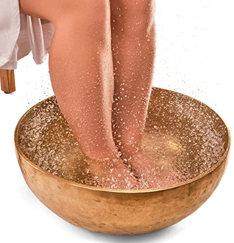 MASSAGE-EXPERT Große Tibetische Klangschale [Ø 51 cm, bis Schuhgröße 46, 10.500 Gramm], Tiefer Ton für Klangbad, Yoga, Meditation, Profi-Qualität