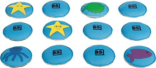 BS Toys Spielzeug See - Kinder Tauchspielzeug für Geschicklichkeitsspiel - ab 6 Jahren - Fühlmemory - Wasserspielzeug und Badewannenspielzeug für Kinder - Sandfüllung - 12 Stück
