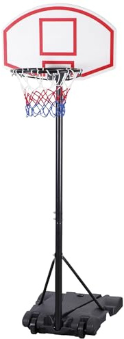 Kids Portable 5.4-7 Ft Height Adjustable Basketball Hoop Stand, 28 Inch Backboard, Basketball Goals Indoor/Outdoor