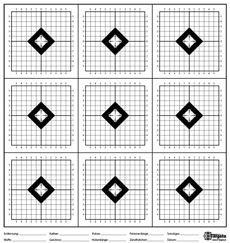 X-Targets Einschießscheibe SX9 / 50x52cm / 120gm² (40 Stück)