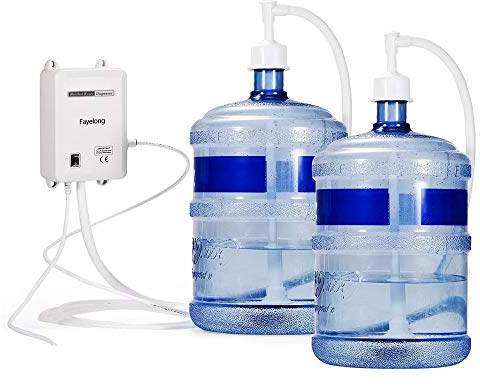 Fayelong Sistema de bomba dispensadora de agua de un solo y dos tubos de 220 V para botellas de 5 galones, compatible con cafetera/tetera, dispensadores de agua, refrigeradores y máquinas de hielo
