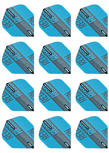 RED DRAGON Hardcore XT Blue and Black Dart-flygningar – 4 uppsättningar per paket (totalt 12 dartflygningar)