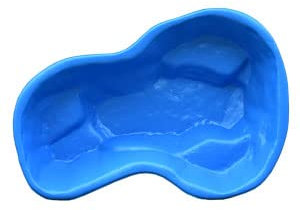 Jardines de Agua Estanque de Jardín Preformado Azul Mod Bracciano 220 Lt Estanque Exterior Plástico Peces Dim 136 x 100 Tamaño Natural DIY Plantas Pantanosas Koi Ninfee Pond