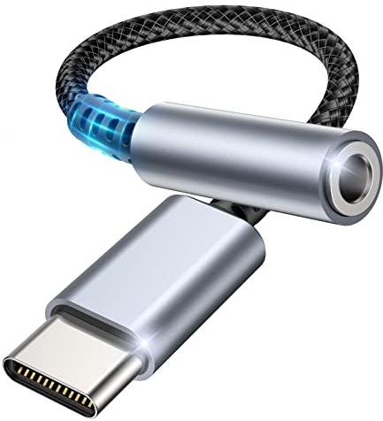 CKCN Adattatore USB C a Jack 3,5 mm, Adattatore USB Type C Connettore Jack da 3,5mm, Adattatore Audio USB C a Cavo Dongle Aux con DAC Chipset per Samsung Galaxy S21+ S20 Ultra S20+, Huawei