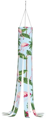 Stampa di fenicotteri tropicali Halloween manica a vento decorazioni per feste da appendere all'aperto forniture di Halloween bandiera divertimento festivo