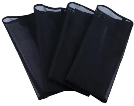 Suoumwa 4-Teiliges Pferdegamaschen-Set, 4er-Set, Leggings für Pferde, Beinwickel, Sporttraining, Professionelles Zubehör, Schwarz