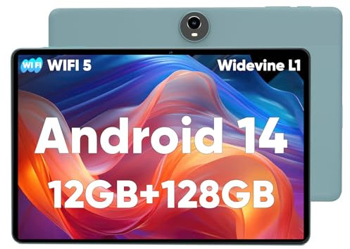 COLORROOM Tablet 11 Zoll, Android 14 Tablet, Octa Core Prozessor, 12GB RAM 128GB ROM 1TB Erweiterung, 1280 x 800 FHD Bildschirm, Bluetooth 5.0, 8000mAh, GPS, WLAN, 5MP + 8MP (Hellblau)