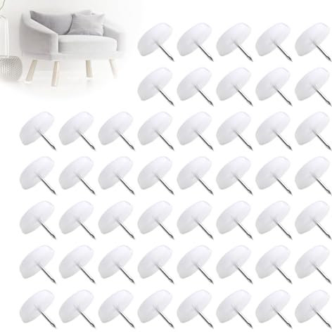 50 PCS Clavos de Almohadilla de Mueble 20mm, Tacos de Plástico para Patas de Sillas, Tacos con Clavos para Muebles, Almohadillas Resistentes y Antideslizantes para Protección de Muebles