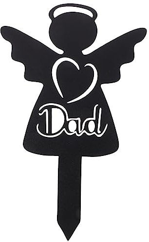 Toddmomy Estaca Metal Conmemorativa Decoración Cementerio Hierro Estaca Ángel Tumba