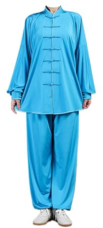 Leeonway Ropa Tradicional China,Tang Traje De Artes Marciales Kung Fu,Uniformes para Tai-Chi,CóModo Y Transpirable,Adecuado para Artes Marciales,Tai-Chi Y MeditacióN