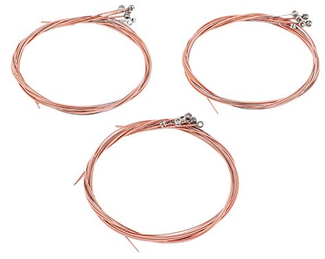 Baxnore Cadenas de guitarra acústica de acero universal de 3set, cuerdas folks con recubrimiento antirustia, reemplazo de jugada para guitarras de conciertos, accesorios de instrum (Cadena de