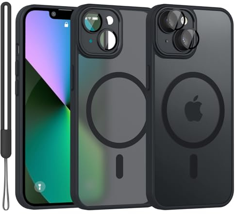 YLK Cover Magnetic per iPhone 13, Custodia Protettiva Completa con Magsafe,Traslucida Opaca Posteriore Sottile Antiurto Protettiva Case (iPhone 13)