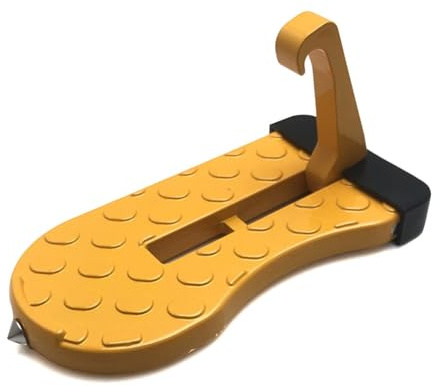 Marche Pied Voiture pour VW ID3 2021, Pédale Porte Voiture Pliable, Pédale Crochet Véhicule Forme U avec Marteau Sécurité, Accessoires,Orange