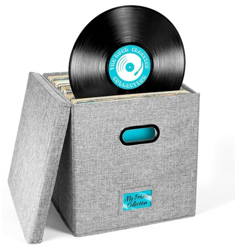 Genérico De : Cajas De para LP, De Vinilo, Caja De De, Soporte para Portátil Resistente, De Álbumes Portátil,