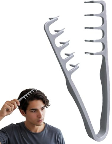 Pettine Denti Larghi,Pettine Capelli per Texture,Pettine Volumizzante Capelli,Strumento Volumizzante per Radici,Uomini e Donne Accessorio per la Cura Del Parrucchiere,per Coprire le Cuciture EasyStyle