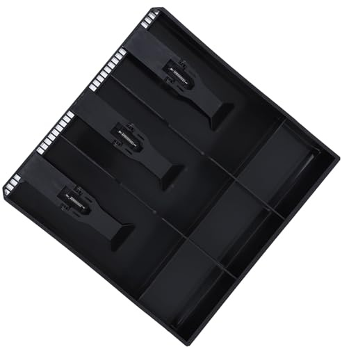 Ejoyous Cash Register Insert Tray, ABS Material with 3 Bill and 3 Change Compartments, Ideal Cash Drawer Organizer for Retail and Restaurant Use (Black)