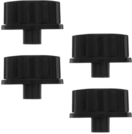 PRETYZOOM Set di 4 Manopole di Controllo per Forno e Fornelli, in Abs Nero Design Ergonomico e Controllo Preciso, Compatibili Microonde e Friggitrici ad Aria