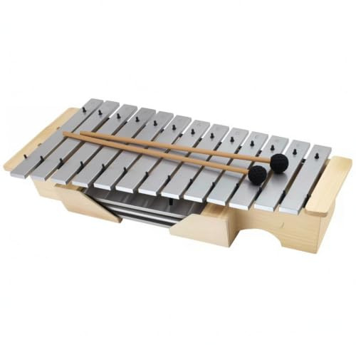 MotiveTech Glockenspiel with Mallets Metal Glockenspiel Portable Metallophone for Beginners, Kids, Classroom