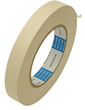 Abdeckband P-703, von Nitto, für hohe Temperaturen, Länge 54,85 m, erhältlich in verschiedenen Breiten, braun, P-703/NAT07560