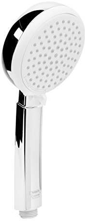 hansgrohe Crometta 100 Handdusch Vario, duschhuvud med 4 stråltyper, duschmunstycke, vit/krom, 26824400