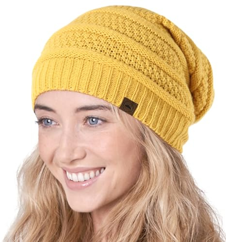 Tough Headwear Cappello Invernale - Berretto in Maglia Oversize - Unisex per Uomo e Donna - Beanie Hat Caldo per Inverno - Cappello Deadlock e Capelli Lunghi - Taglia Unica